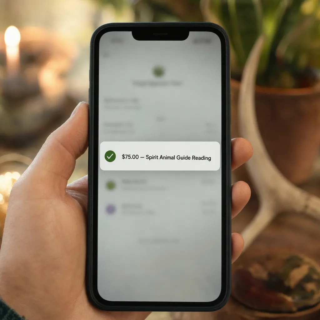 Your first paid reading: payment received on the reader's phone